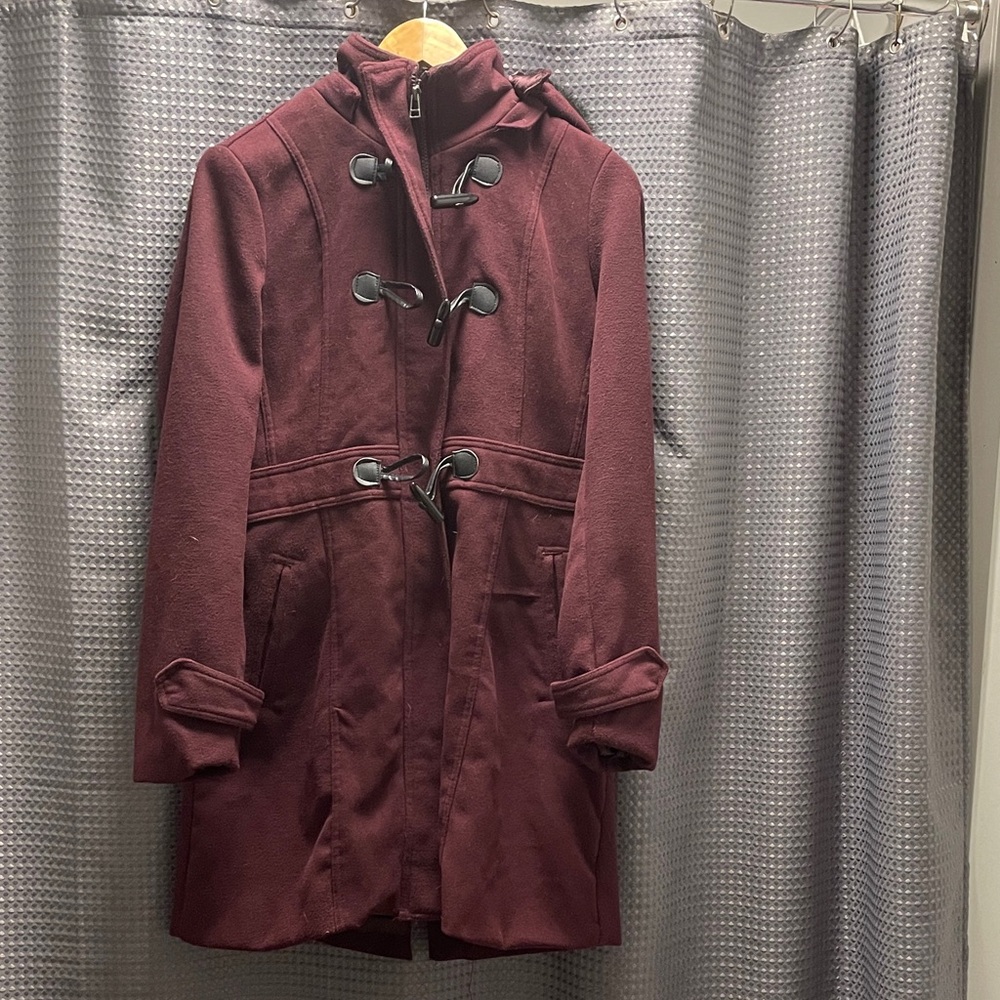 Suzy Shier Plum Pea Coat